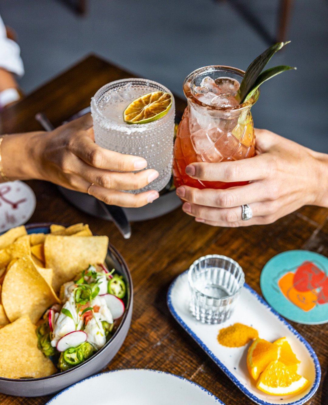 &iexcl;Feliz Cinco de Mayo! Swipe for a sneak peek of our specials available May 4 - May 5: 

🌮 PULPO AL PASTOR TACOS
grilled pineapple and tender pulpo marinated in achiote adobo, topped with tomatillo salsa, cilantro, and salsa macha. 
 
🍹CINCO M