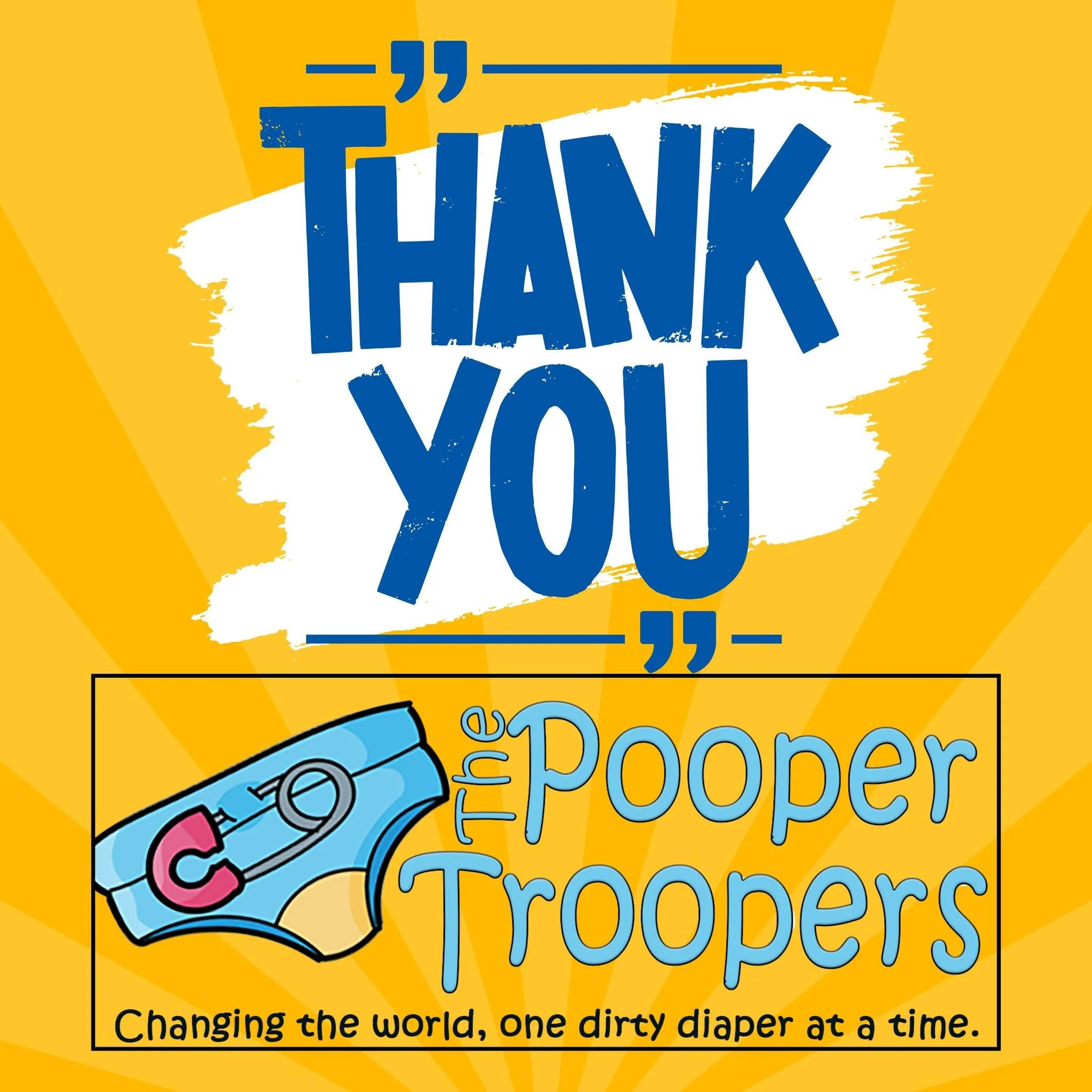 A HUGE thank you to The Pooper Troopers! 🚚💛 Your dedication powered every step of our diaper drive&mdash;from recruiting an army of volunteers to spreading the word across the region and coordinating the pickup of thousands of diapers at 62 Schnuck