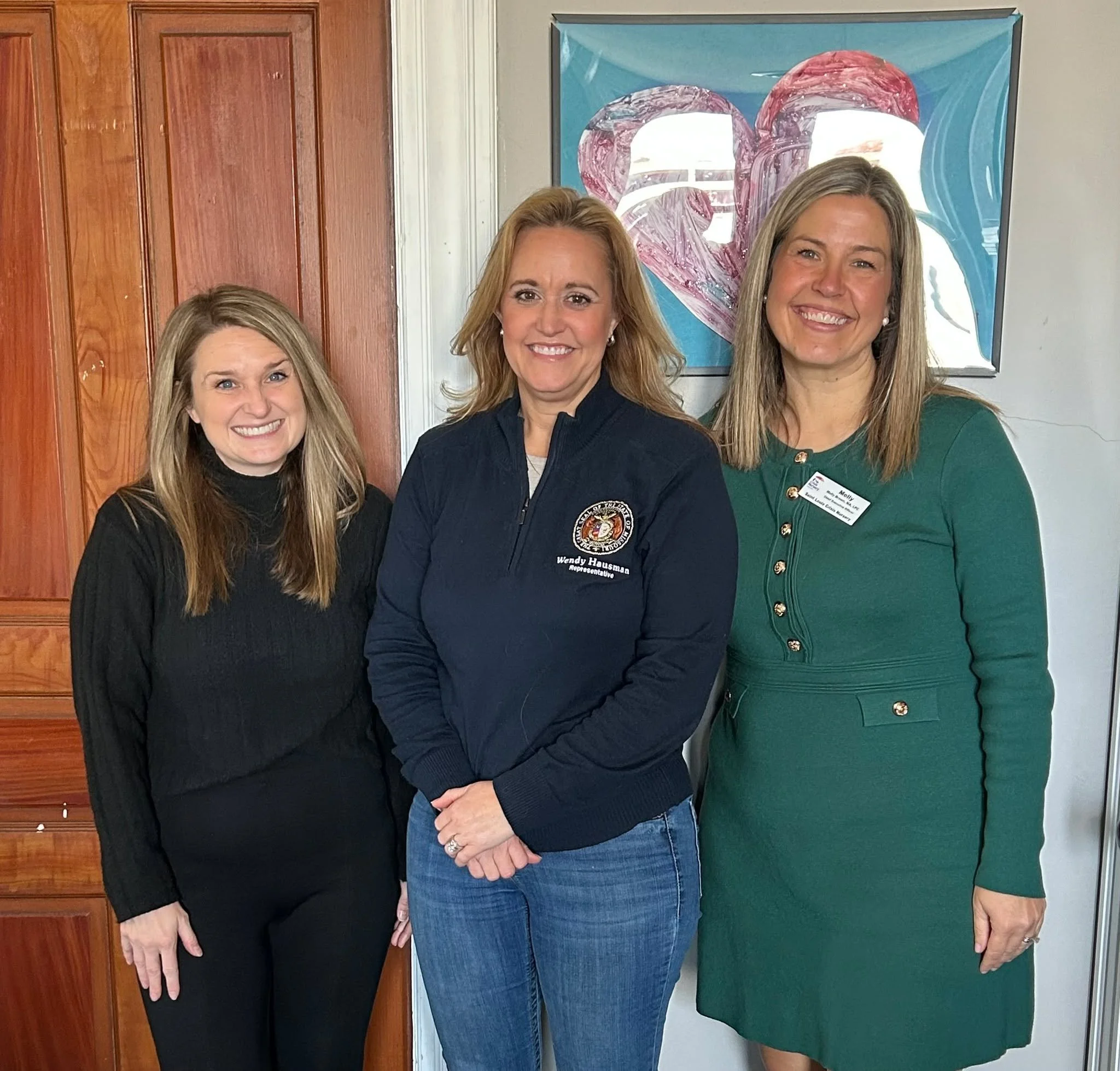 We were grateful to welcome Representative Wendy Hausman for a Nursery tour and a meaningful conversation recently. Building relationships with our legislators helps ensure that the voices, strengths, and needs of children and families remain at the 