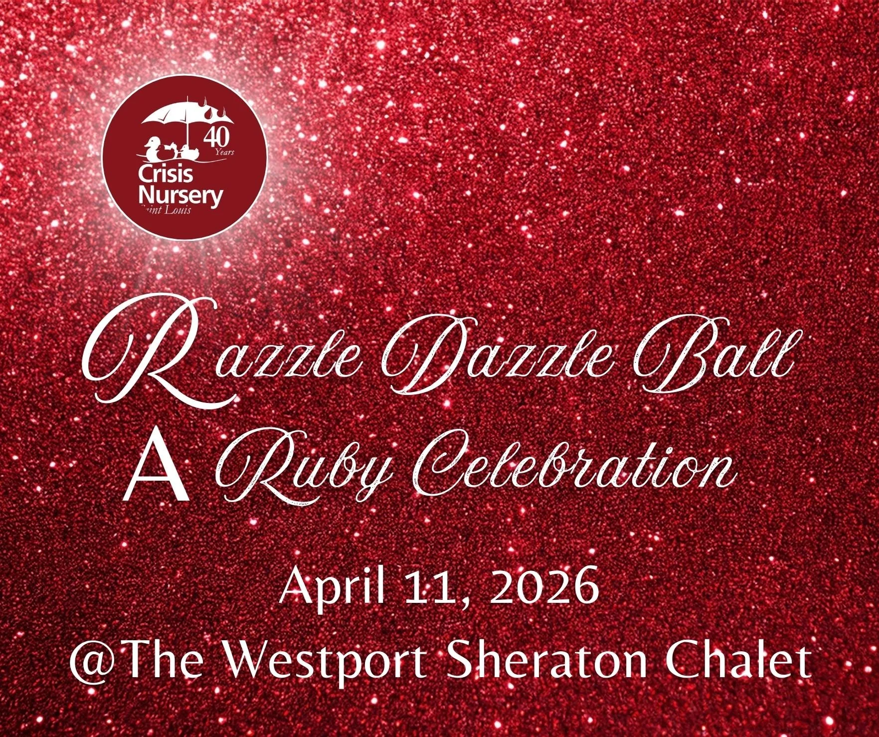 ✨ It&rsquo;s time to Razzle Dazzle

Join us this spring at our gala! Razzle Dazzle: A Ruby Celebration will be held on April 11, 2026 at the Sheraton Westport Chalet as we honor 40 years of Keeping Kids Safe.

🎟️ Tickets and sponsorships are officia
