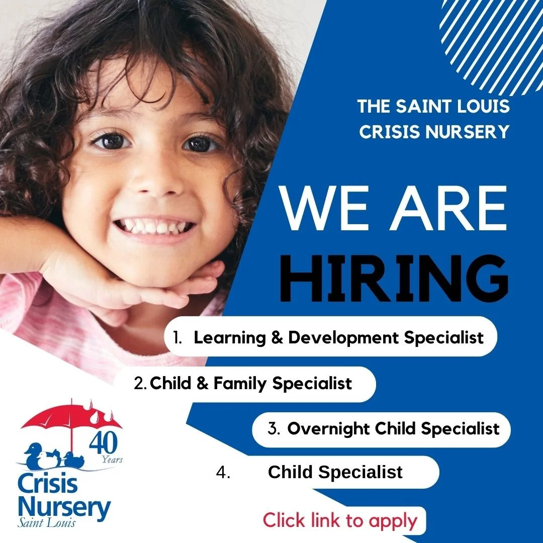 🌟 We&rsquo;re Hiring! Join the Crisis Nursery Team 🌟

Do you have a heart for helping children and families? We&rsquo;re growing our team and looking for compassionate, mission‑driven individuals to fill the following roles:

🔹 Learning &amp; Deve