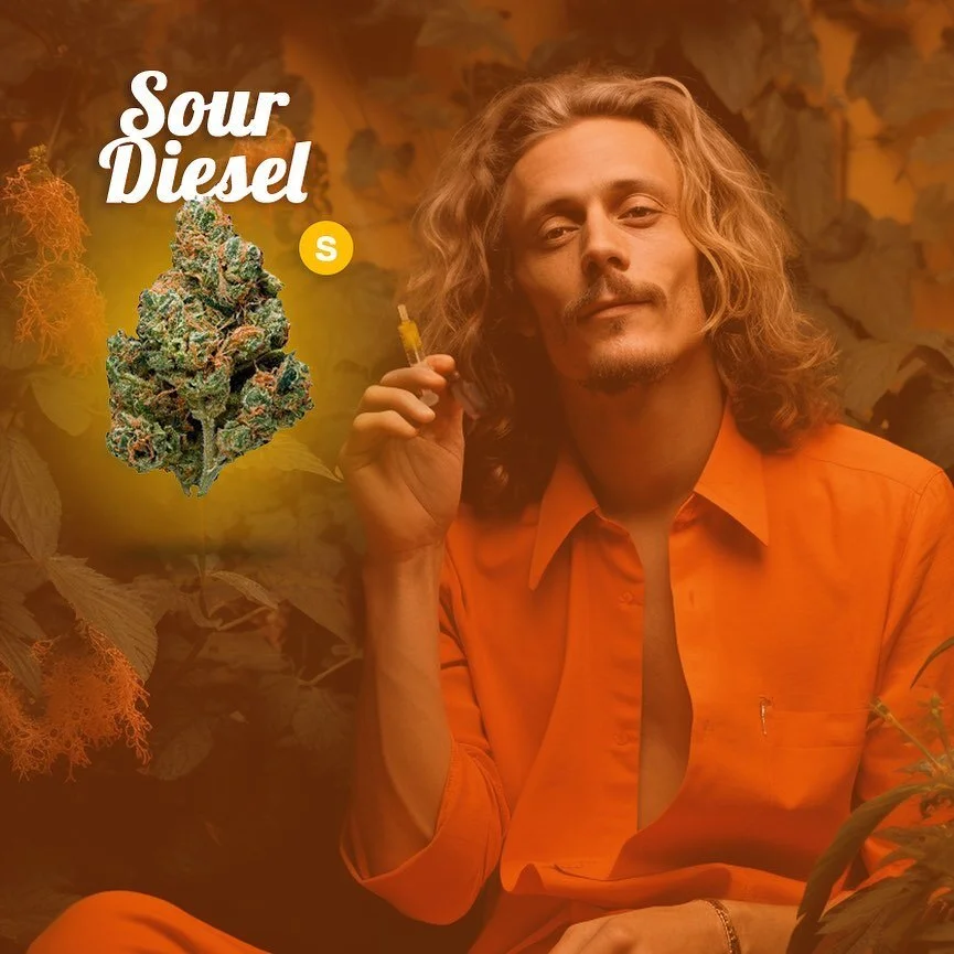 Fuel Your Senses with Sour Diesel 🚀💥 Let the invigorating aroma and uplifting effects of Sour Diesel elevate your day. A zesty fusion of citrus and diesel, this iconic strain is a turbocharged delight for those seeking a creative spark and a burst 
