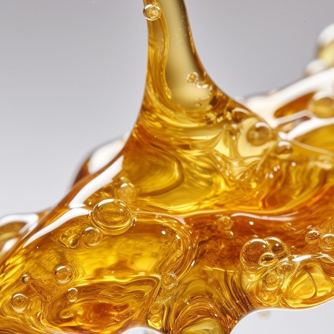 Drippin' with Dankness: Zooming in on Cannabis Distillate Sauce, Because Getting Up Close and Personal with Good Vibes is a Must! 🍯🔍 Get Ready to Savor the Flavorful Fun and Elevate Your Day, One Tasty Hit at a Time. Let the Terpy Times Unfold! 🌿✨