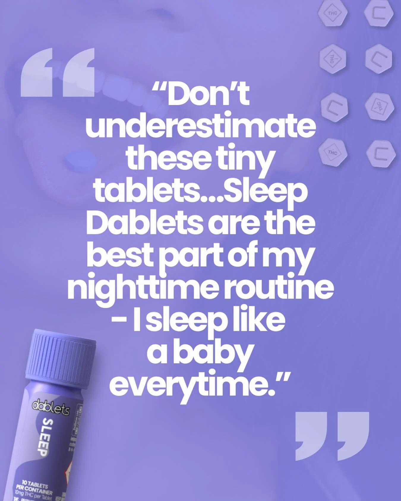 Nothing we love more than hearing how Dablets are helping you rest easy. 😴✨
Our Sleep Dablets are designed to help you wind down and chill out &mdash; and reviews like this make it all worth it.
