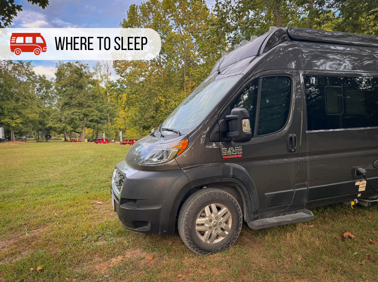 Where to sleep (and wake up happy) in your camper van