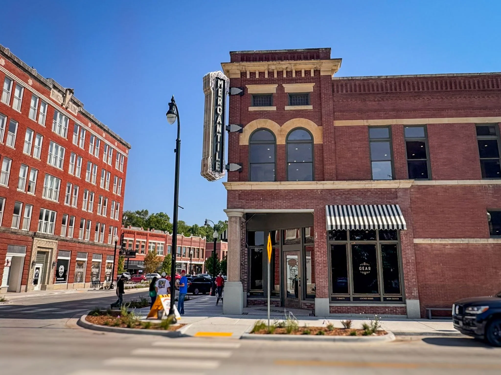 Exterior of the Pioneer Woman Mercantile in Pawhuska, Oklahoma, a prominent building that anchors the town’s revitalized downtown.