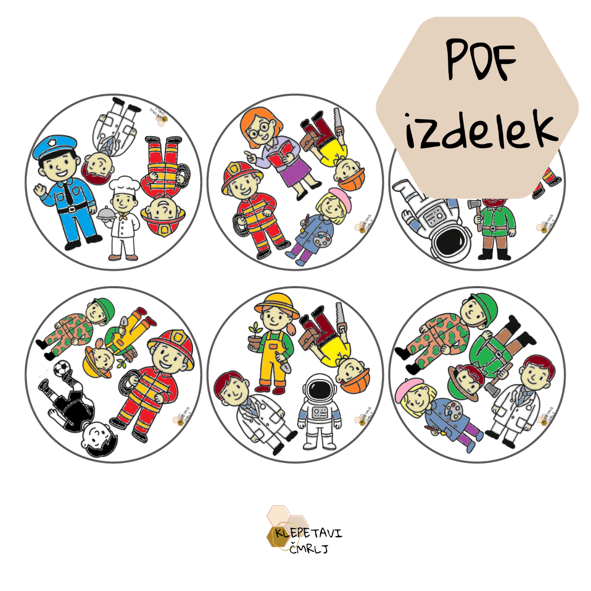 Poišči dvojnika - POKLICI 2 (barvno)