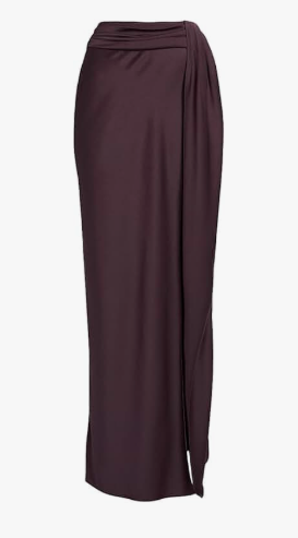 LaPointe Satin Slit Maxi Skirt in Mulberry.png