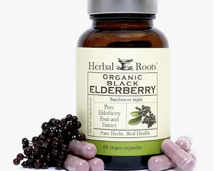 Herbal Roots Organic Black Elderberry Capsules