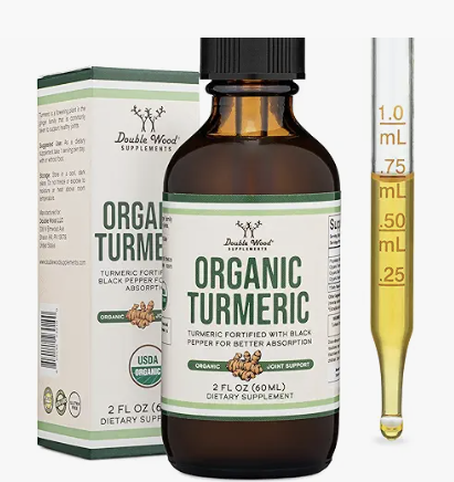 Organic Turmeric Supplement Drops 1180mg