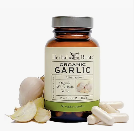 Herbal Roots Organic Whole Bulb Garlic Capsules