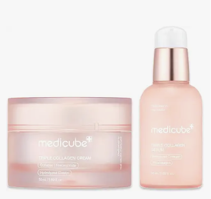 Medicube Triple Collagen Nourish and Hydrate Duo: Triple Collagen Cream and Triple Collagen Serum