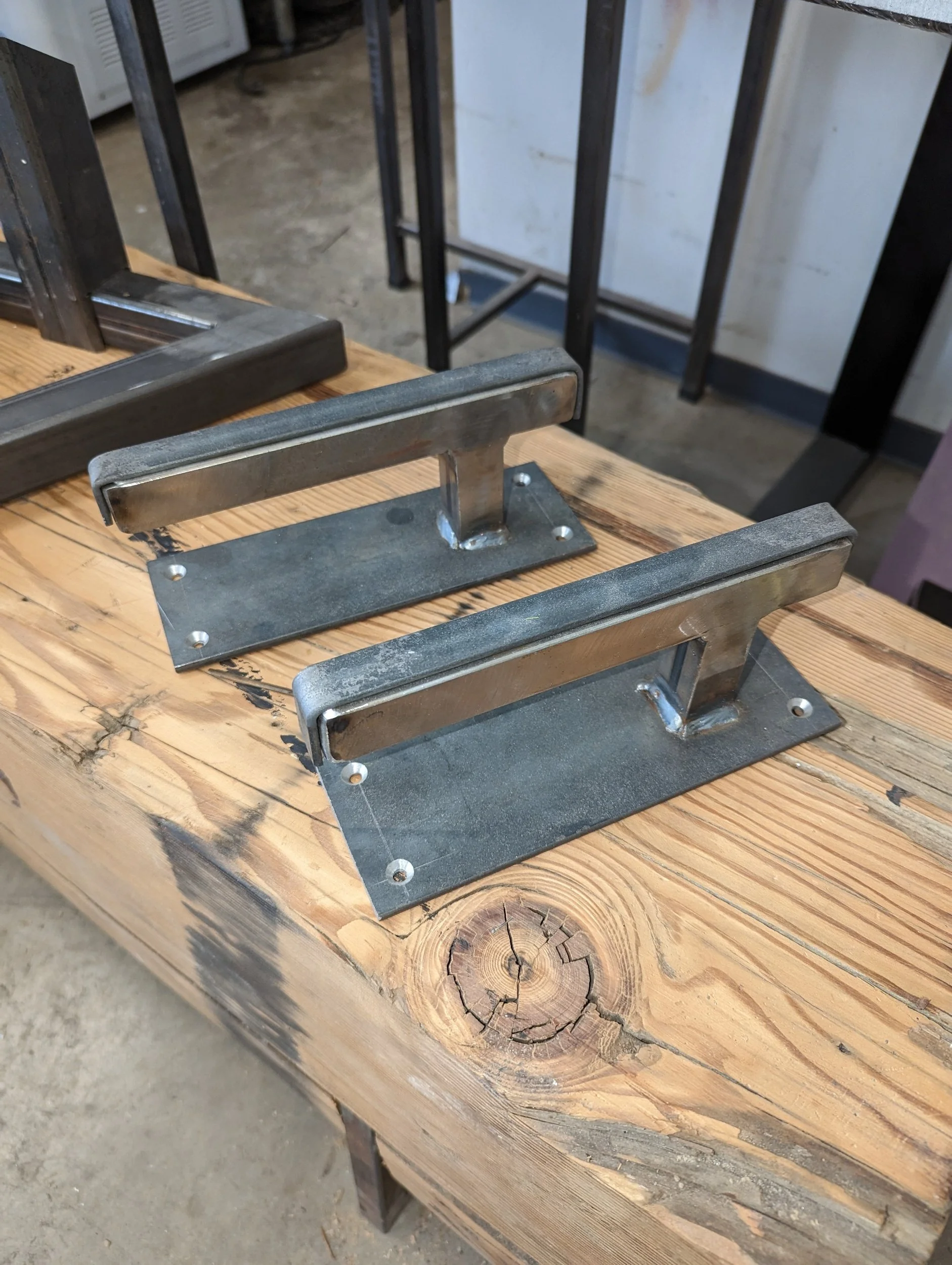 Heavy Handed--Mild Steel handles awaiting finishing details