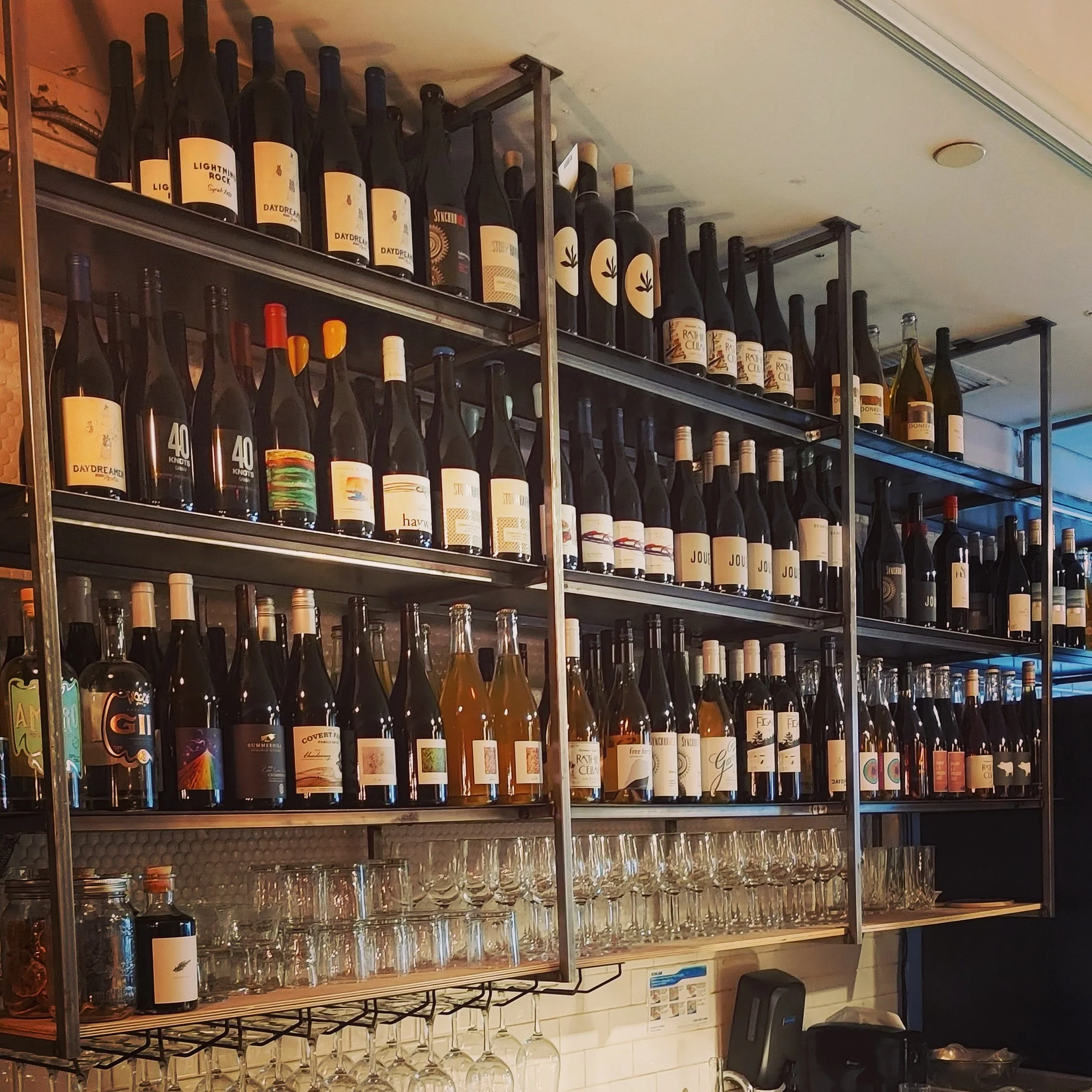 wine shelf