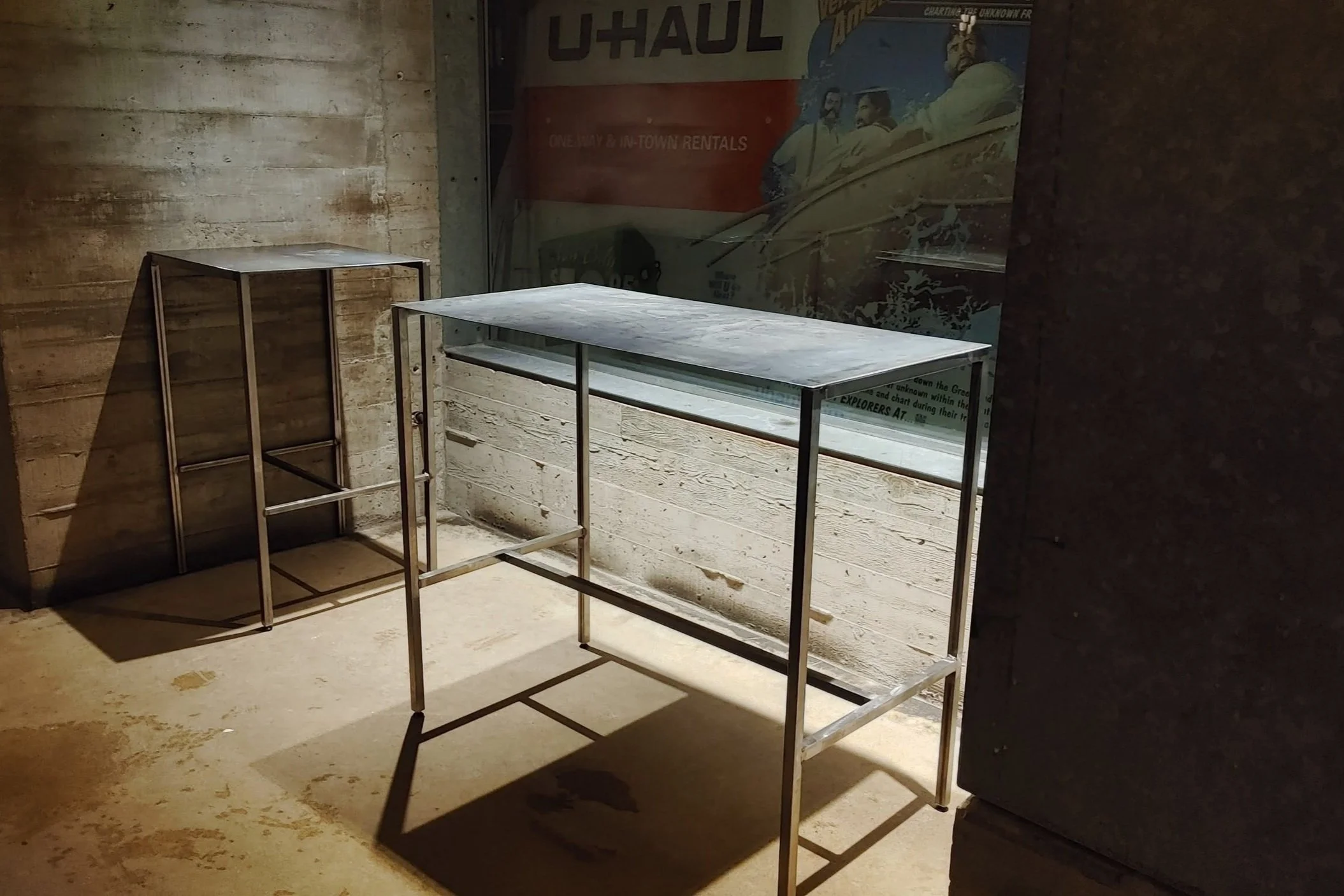 high table at night, move in day