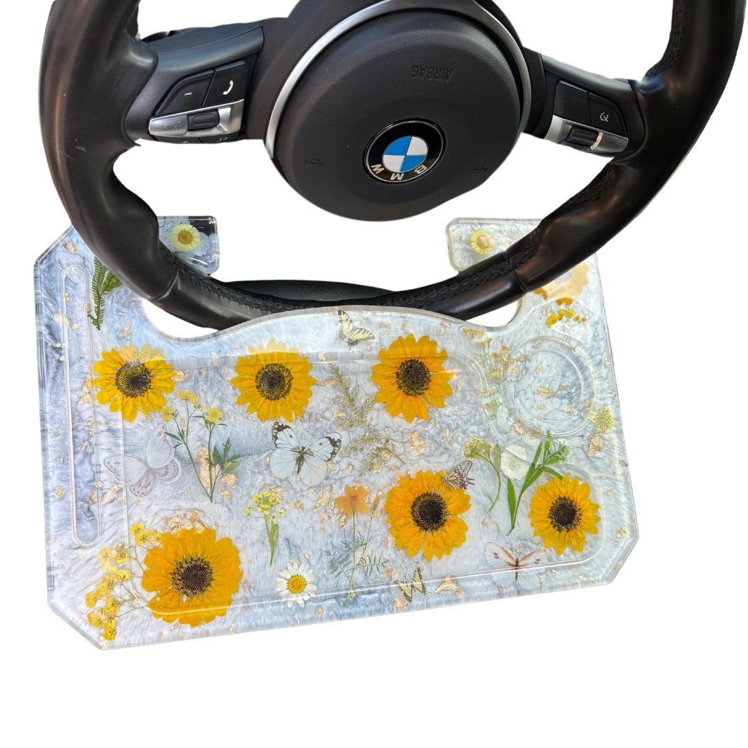 Sunflower Steering Wheel Tray