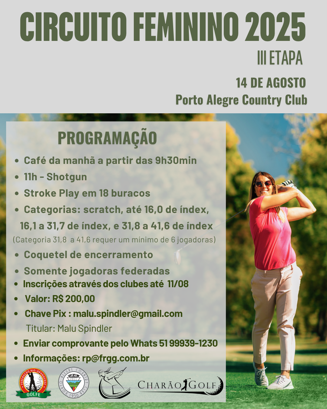 Circuito Feminino - 3ª etapa — FRGG - Federação Rio-Grandense de Golfe