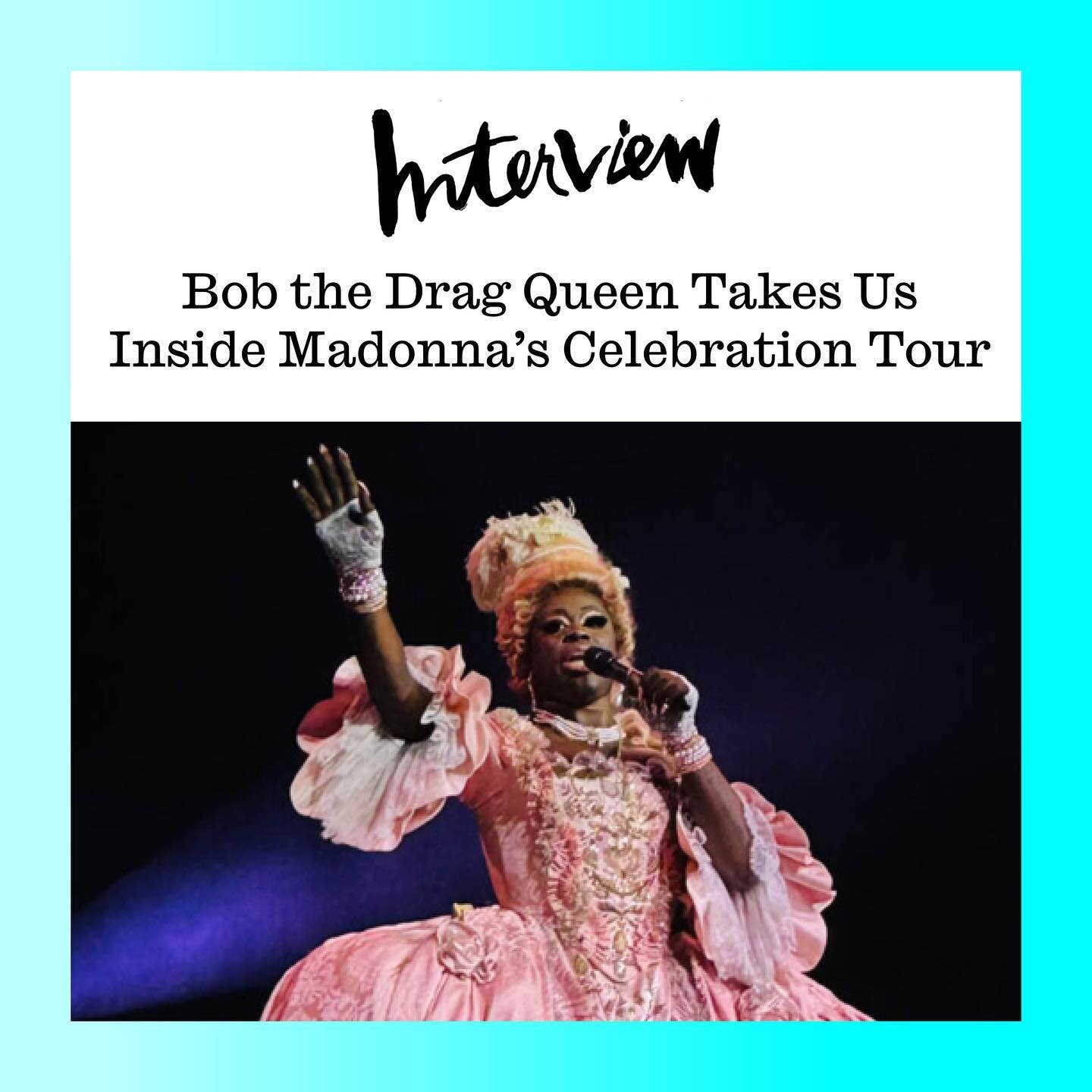 Have you caught @bobthedragqueen on Madonna&rsquo;s Celebration Tour yet? He gave @interviewmag a glimpse behind the scenes!
