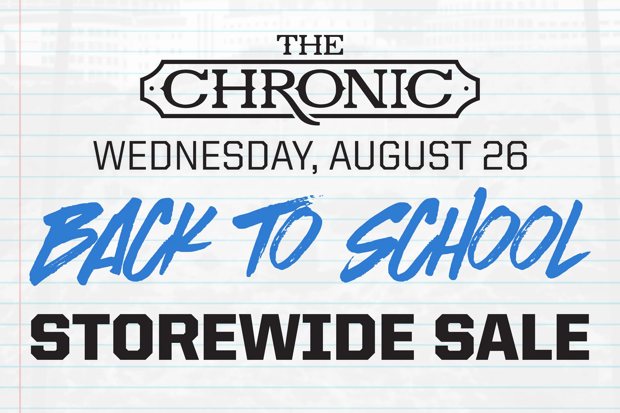 BACK TO SCHOOL SALE