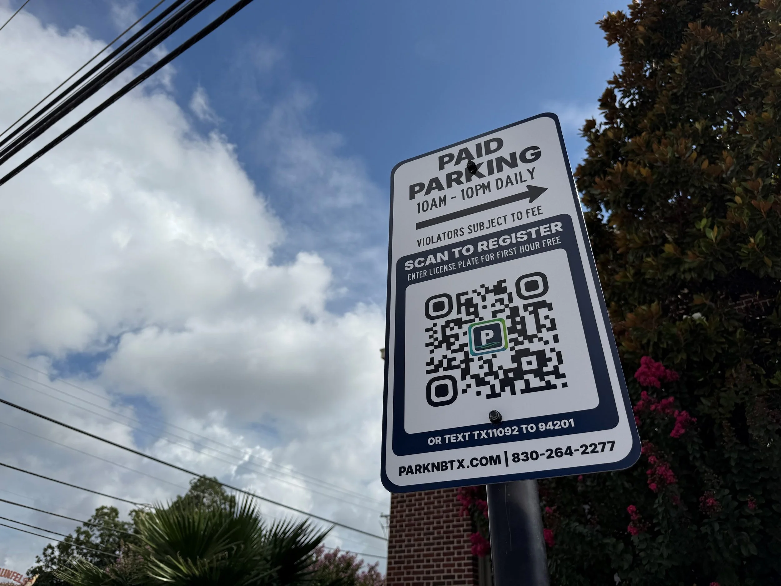 QR Code Payment at Outdoor Parking Lot 