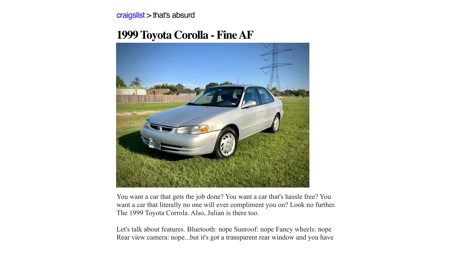 Gimmie Glue, a Lever, and a Frickin' 1999 Toyota Corolla | Pod 117