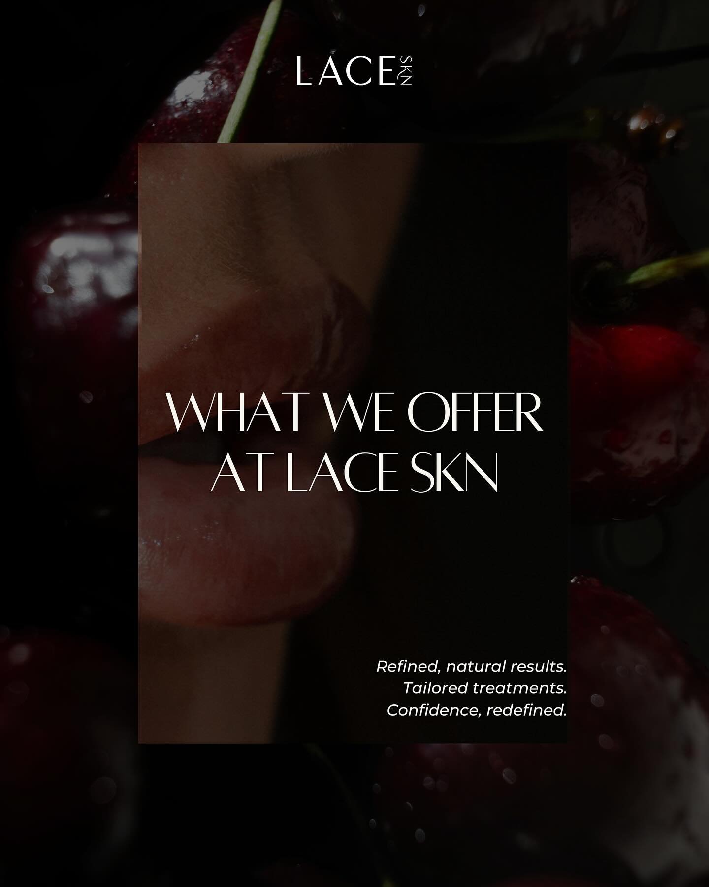 ICYMI, these services have been patiently waiting for your face! ❤️&zwj;🔥🍒

From subtle fillers to full facial balancing, we offer treatments tailored to your unique beauty goals.

Our focus? Natural, refreshed results that leave you feeling confid