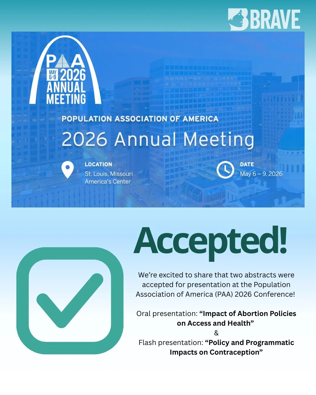 We&rsquo;re excited to share some of our conference acceptances taking place in 2026!🎉

Grateful for the opportunity to share our work, learn from fellow researchers, and continue advancing meaningful conversations in our field.

Stay tuned for upda