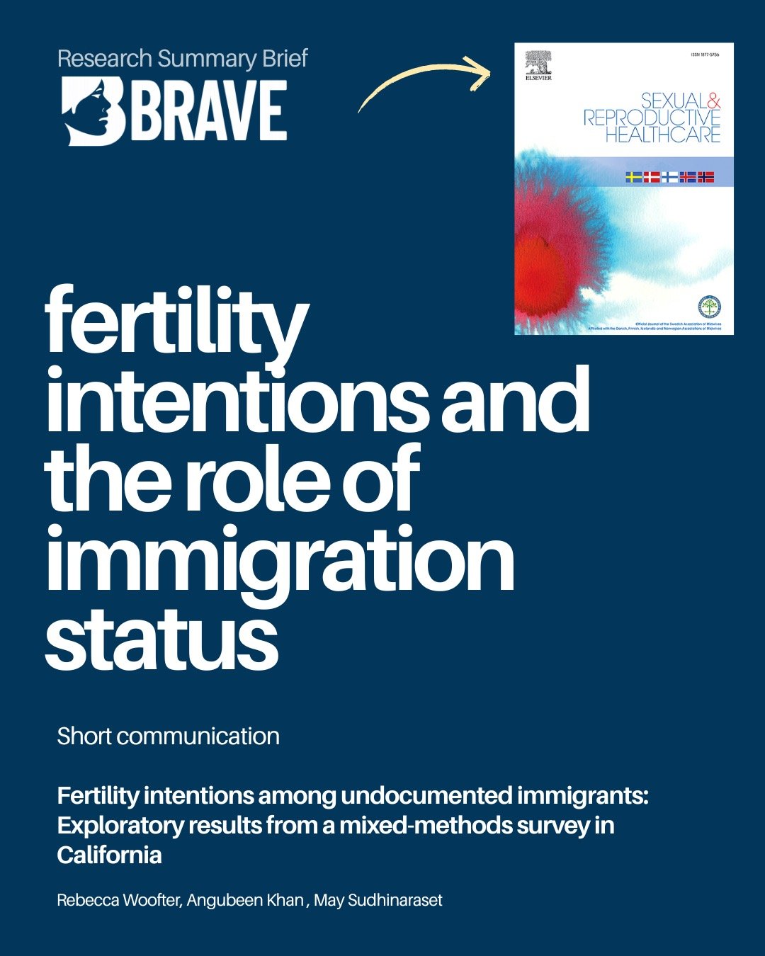 BRAVE Study paper spotlight ✨ This recent publication explores fertility intentions among Asian and Latinx immigrants in California. Excited to continue building on this work and engaging in these important conversations! #publichealthresearch #publi