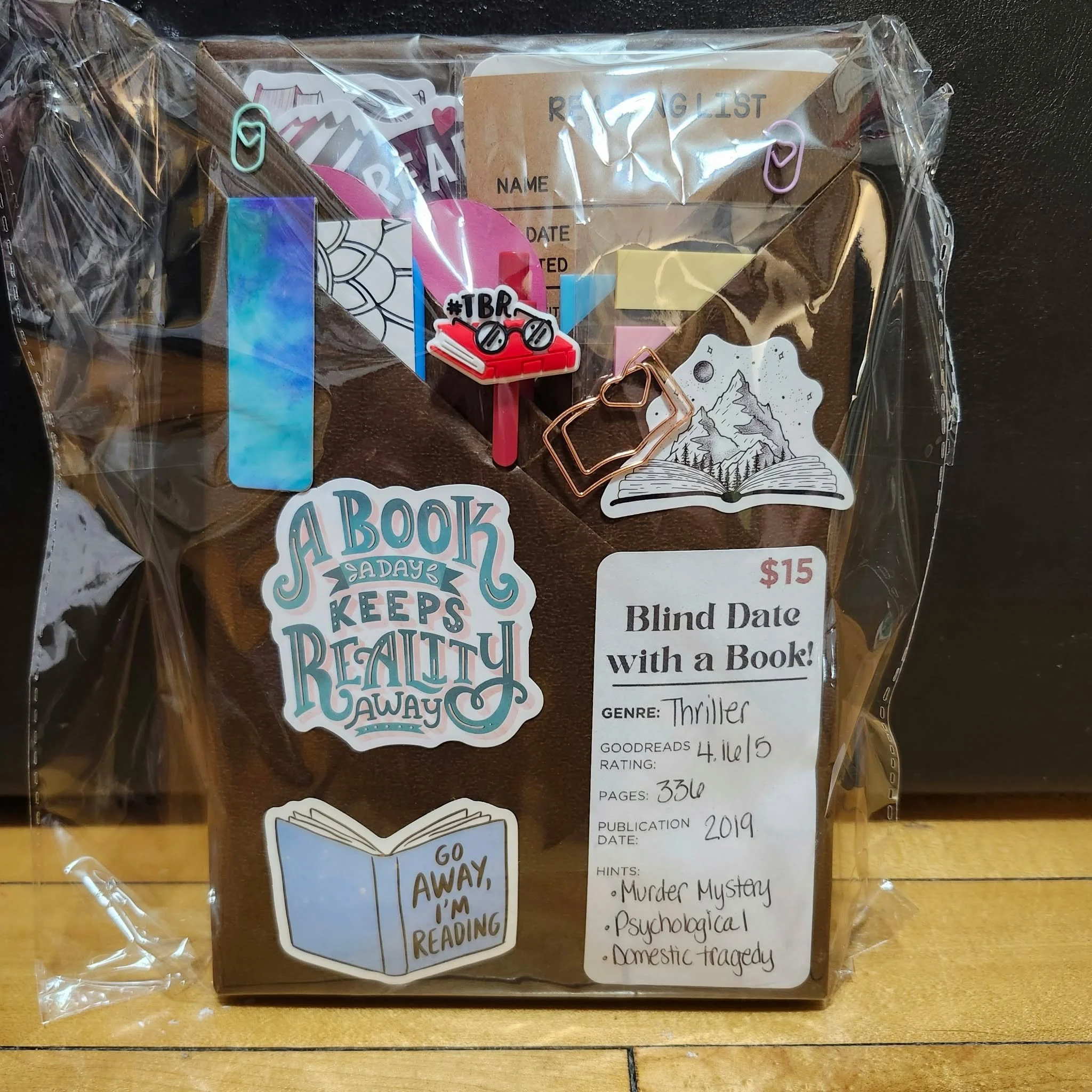 Blind Date With A Book, Thriller. From Krystina