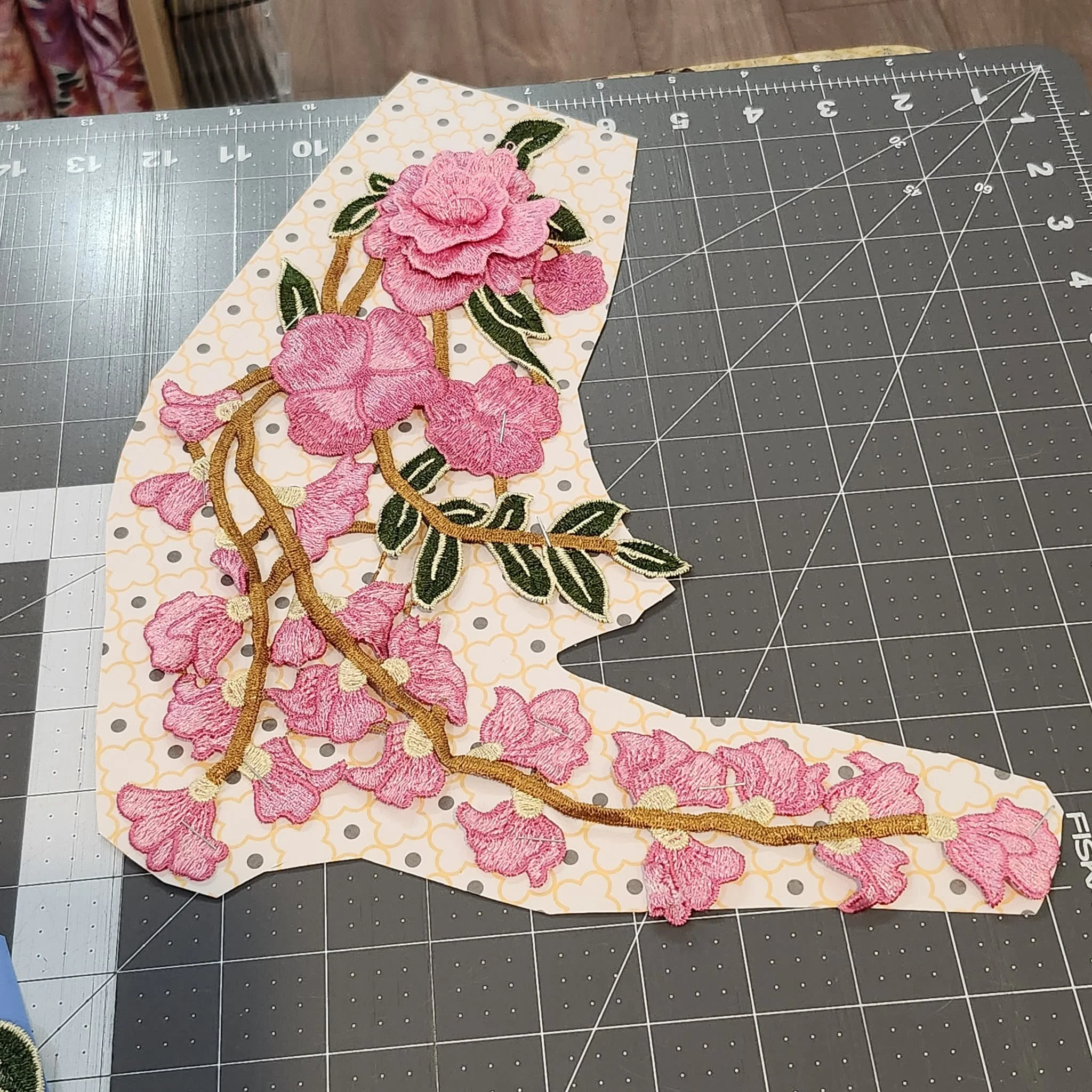 Embroidered Floral Applique Patches