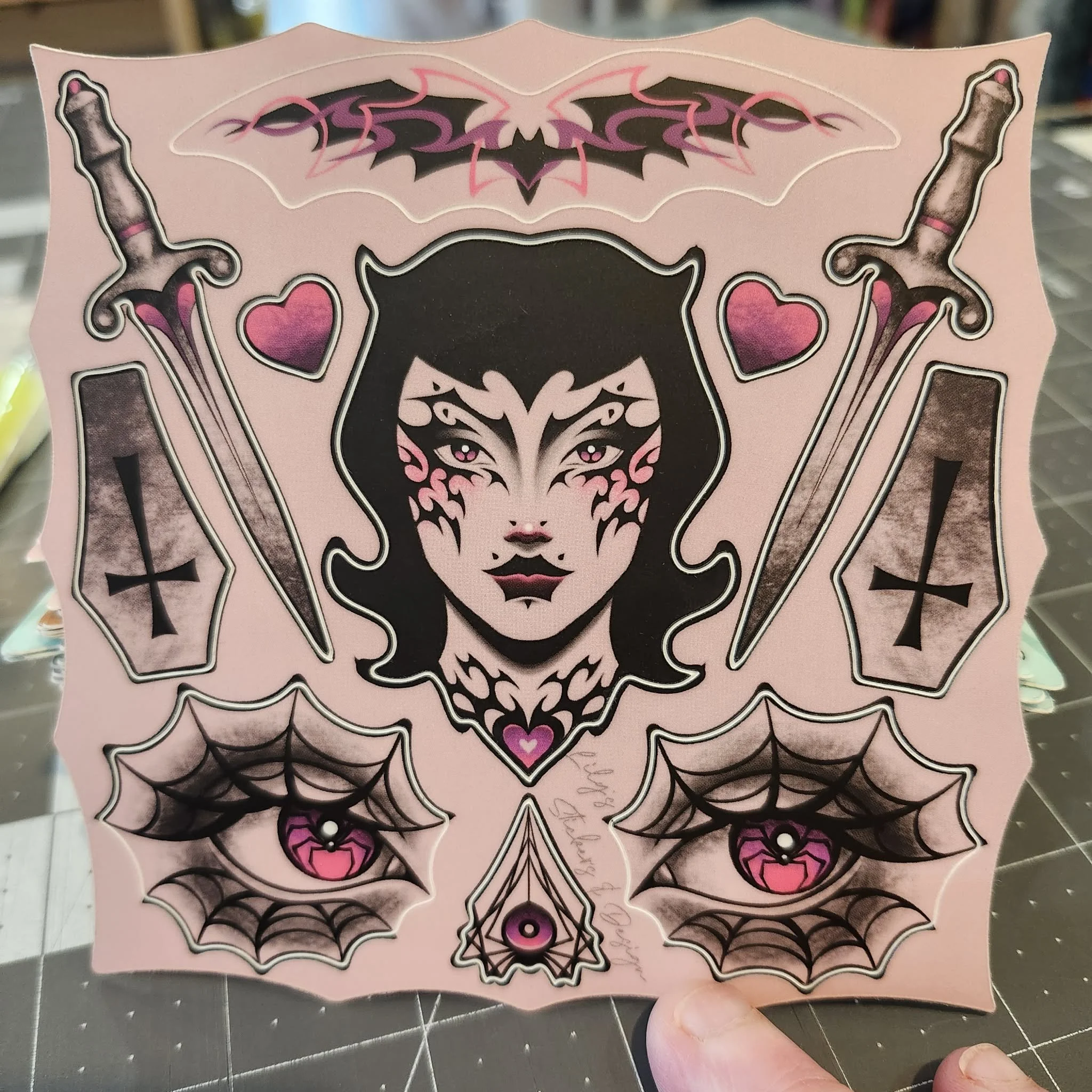 5X5 Sticker Sheet by Tattooed Mannequin