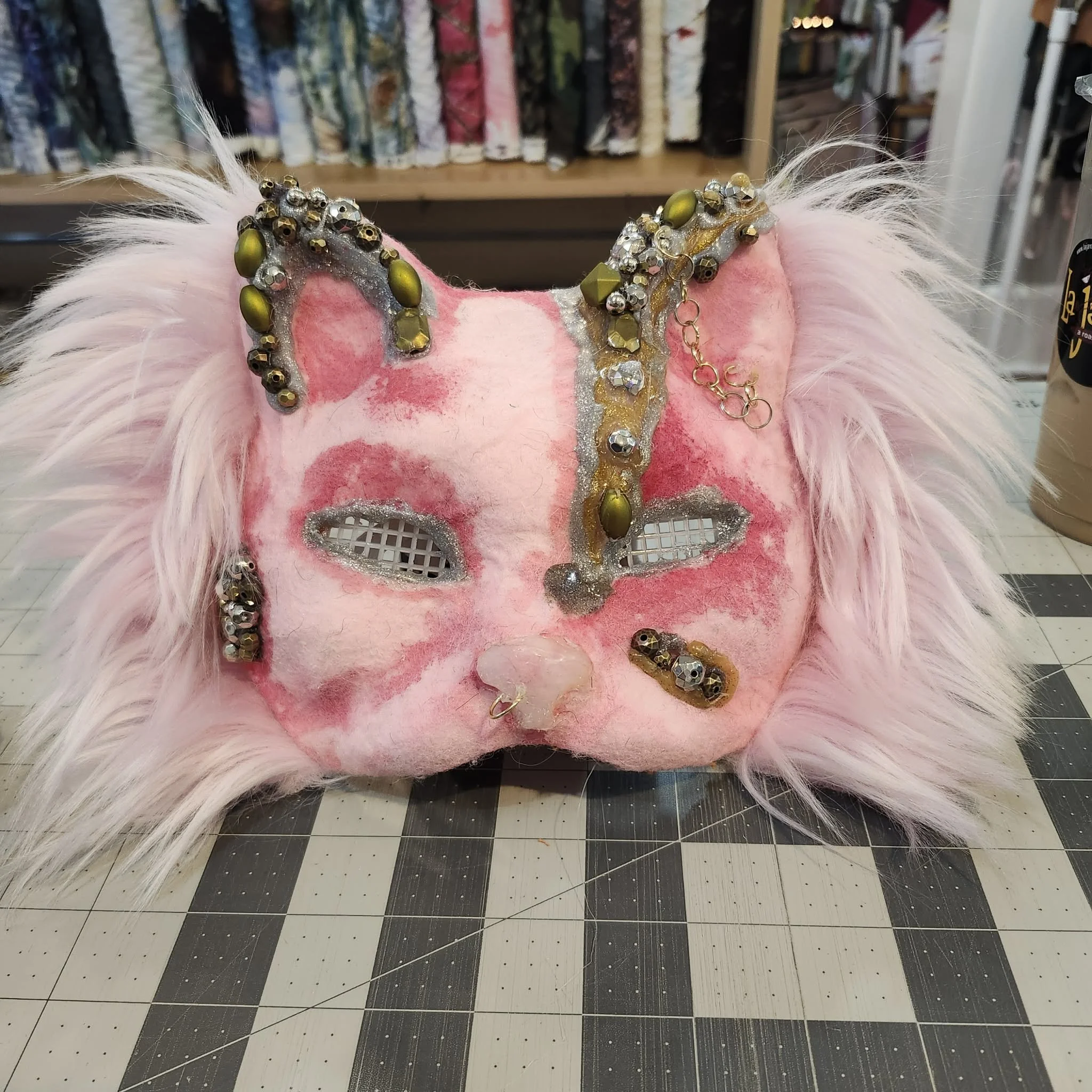 Pink Fox Mask by Genevieve