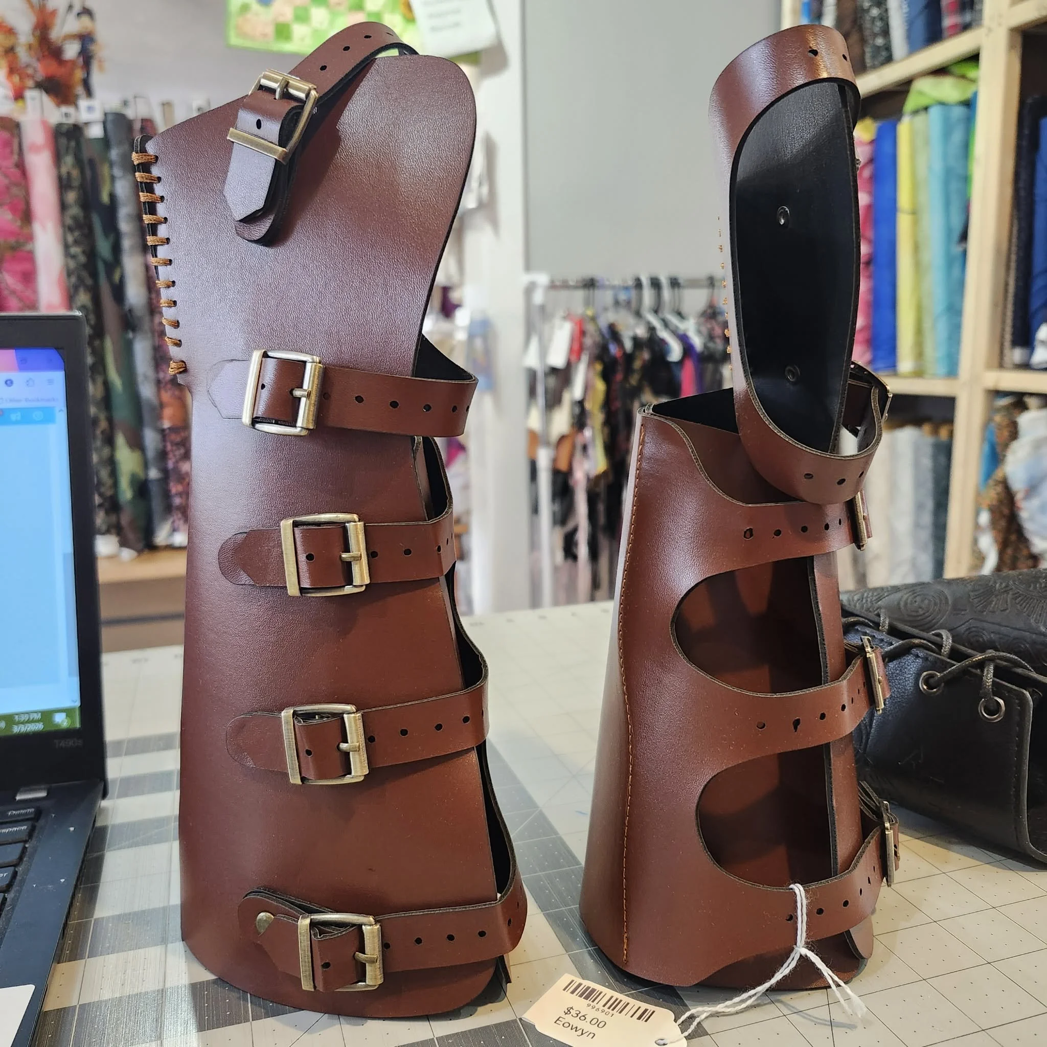 Medieval Faux Leather Elf Arm Guards