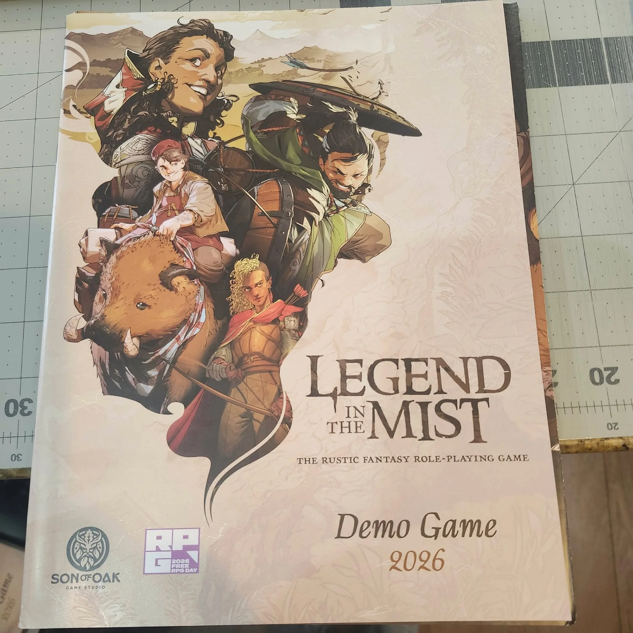 Legend In The Mist, Demo Game, 2026 Free RPG Day Item, sold by Taeolin's Artifacts