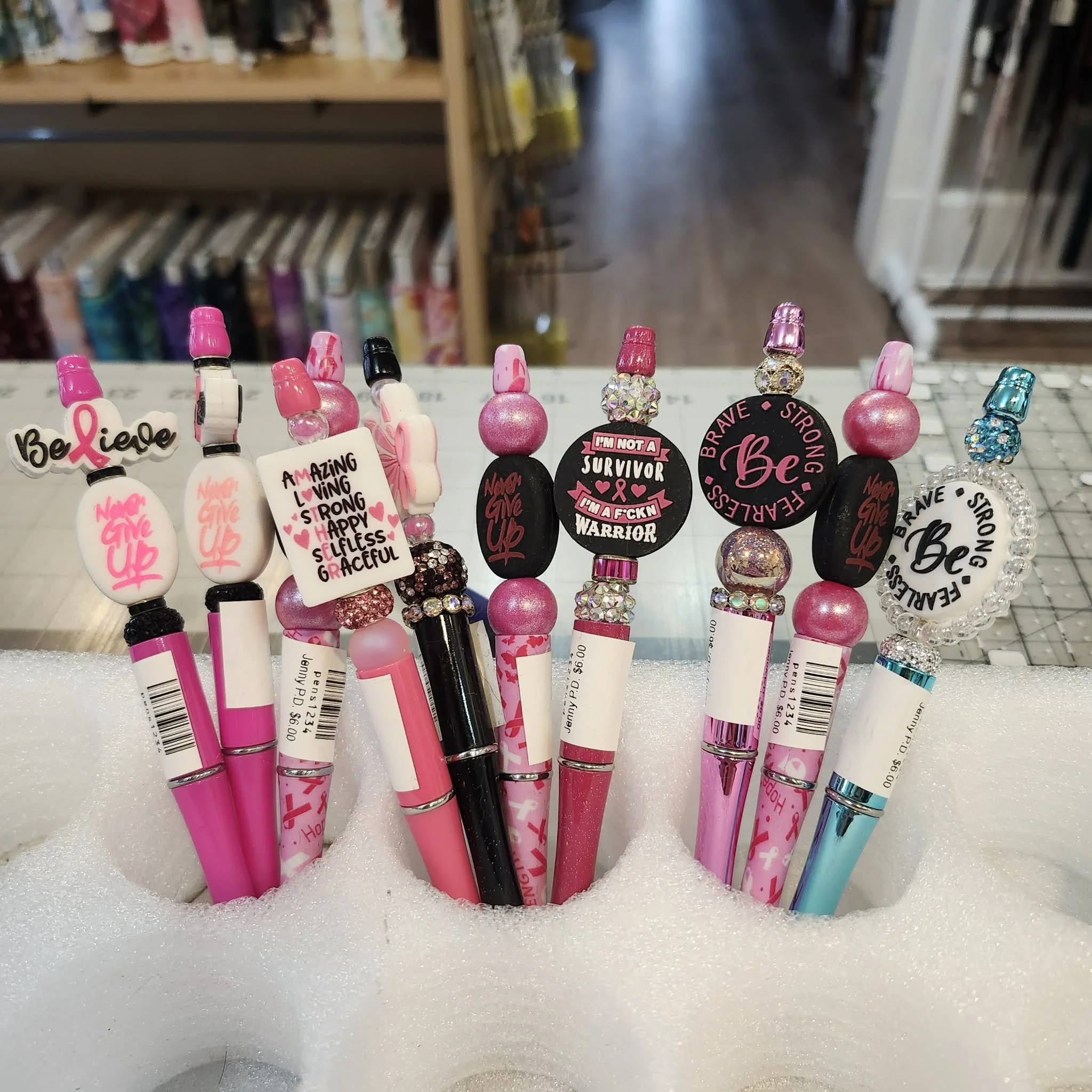 Breast Cancer Awareness Pens by Jenny