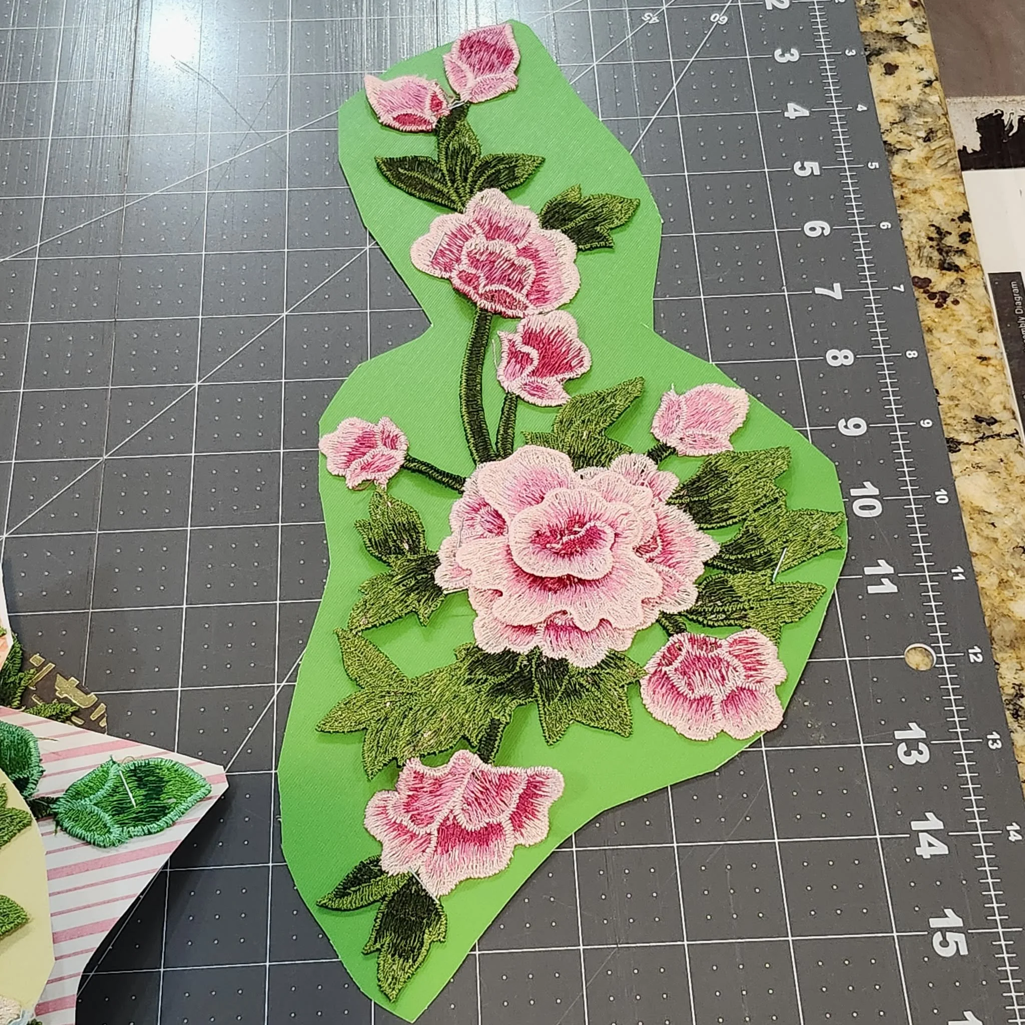 Embroider Rose Applique Patch