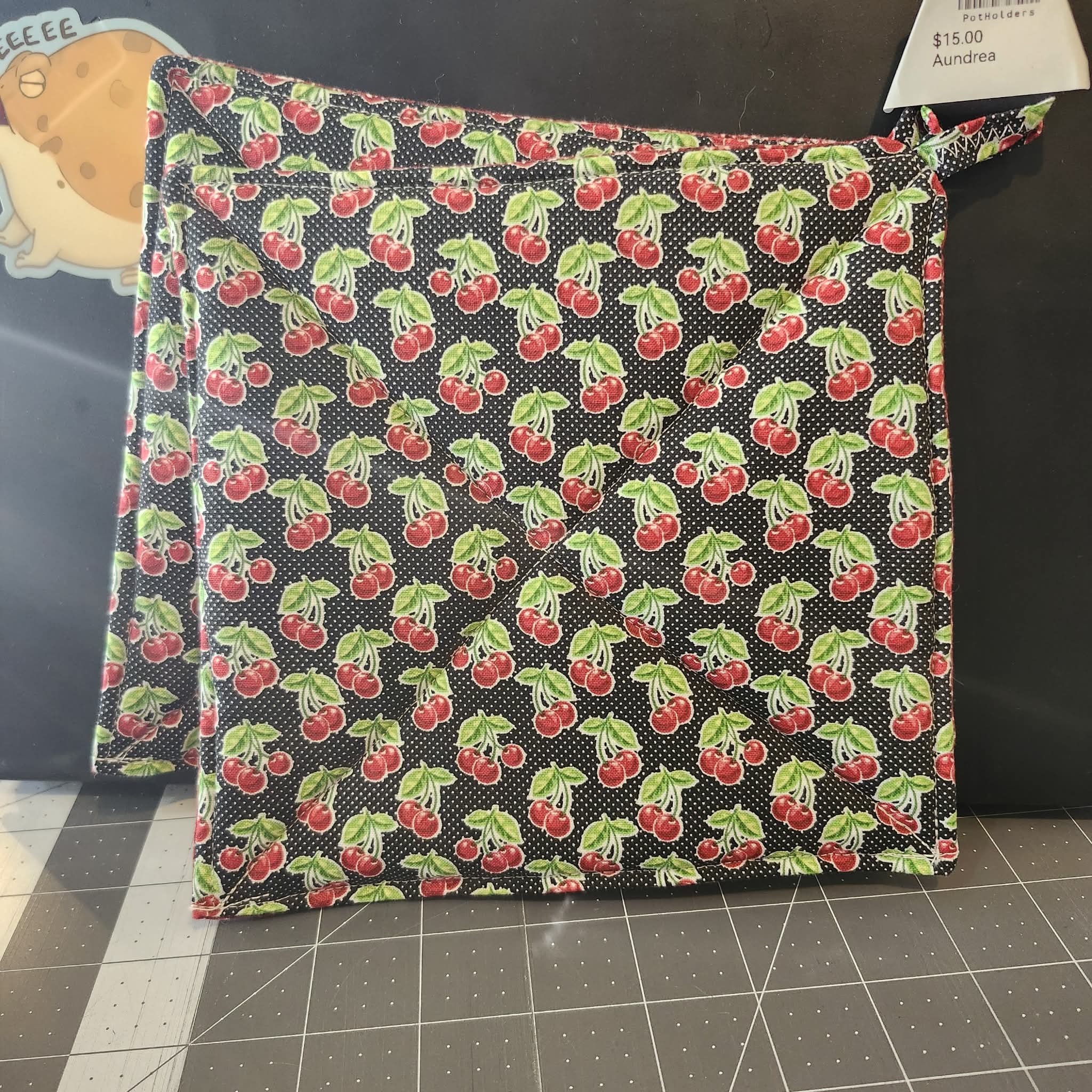 Cherry Pot Holders by Aundrea