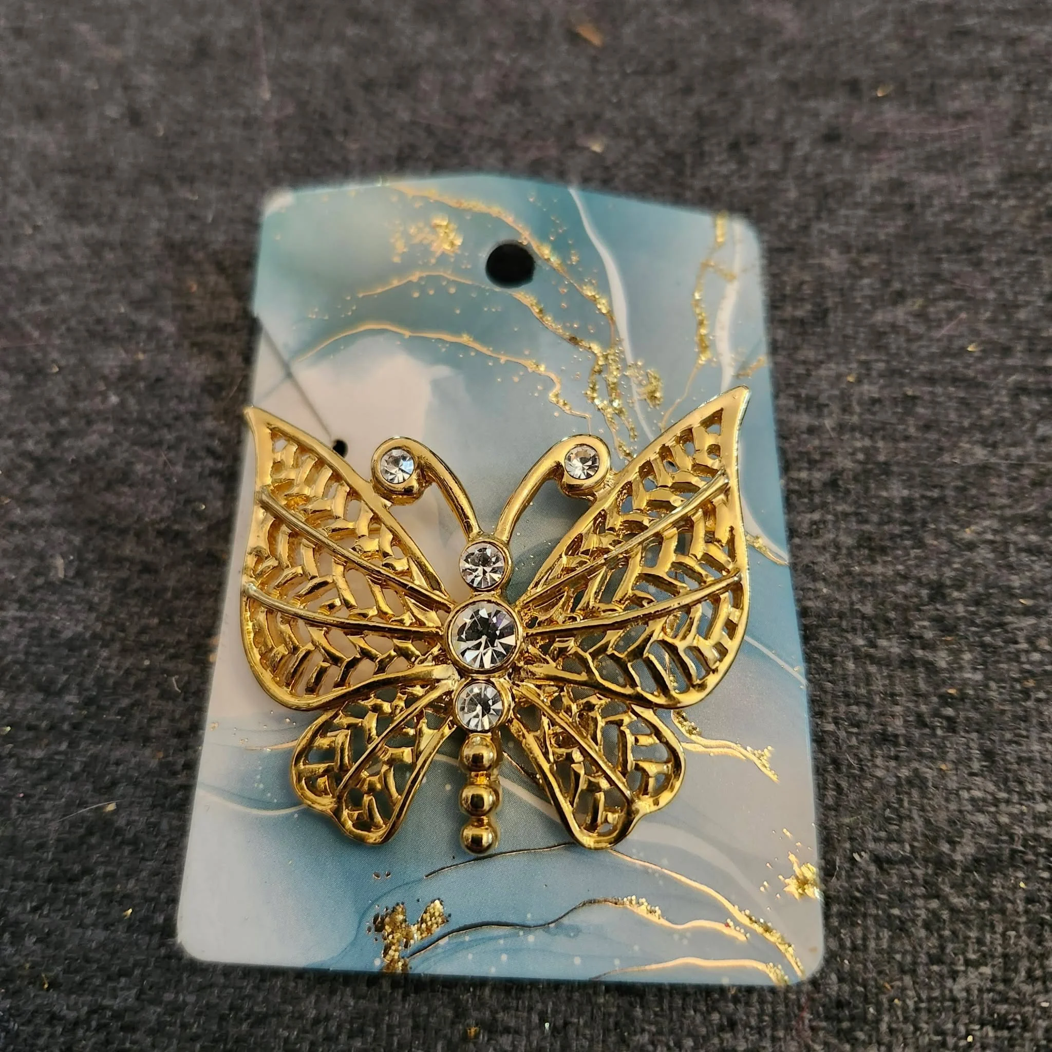 Vintage Butterfly Cloak Clip / Brooch