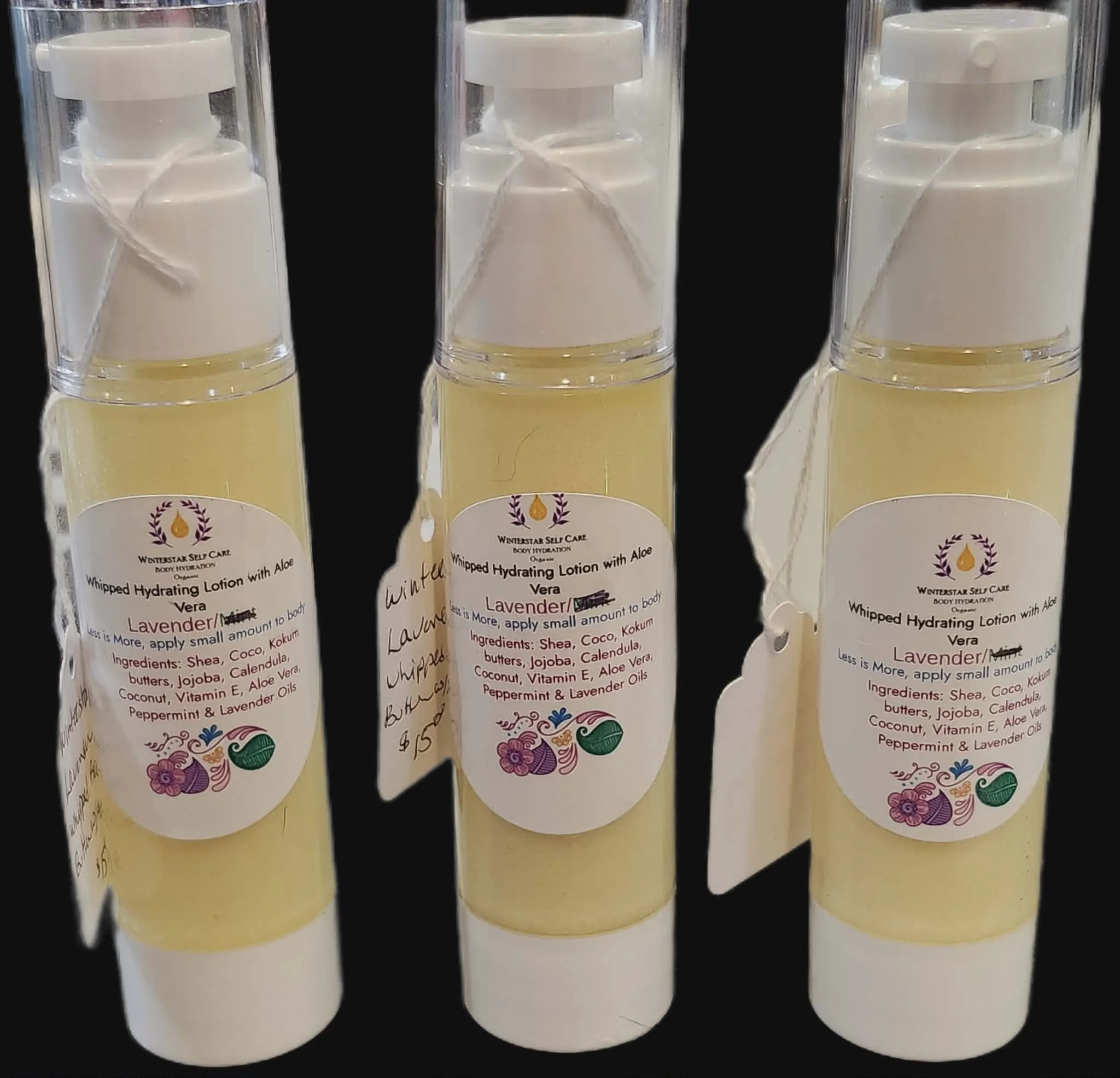 Whipped Hydrating Lotion, Lavender  with Aloe, In a Pump! By Winterstar Self Care