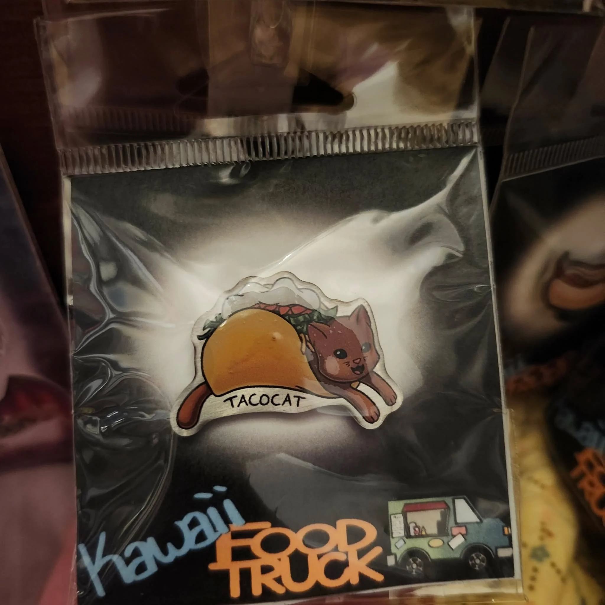 Taco Cat Pin by Lionheart Art and Designs