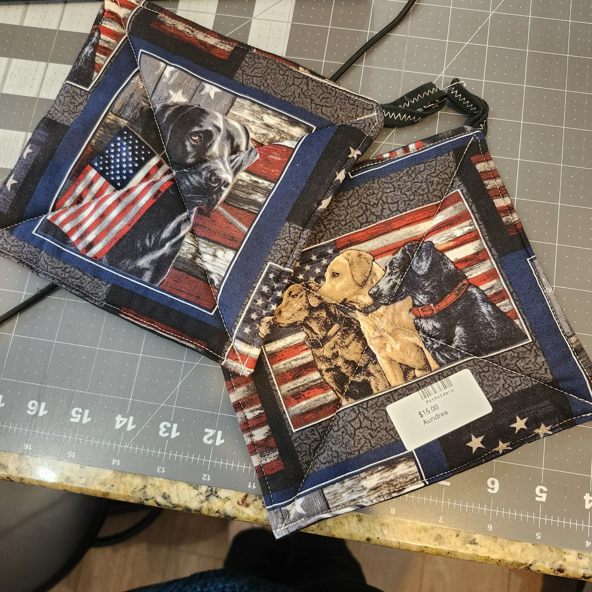 Dog Themed Pot Holders by Aundrea