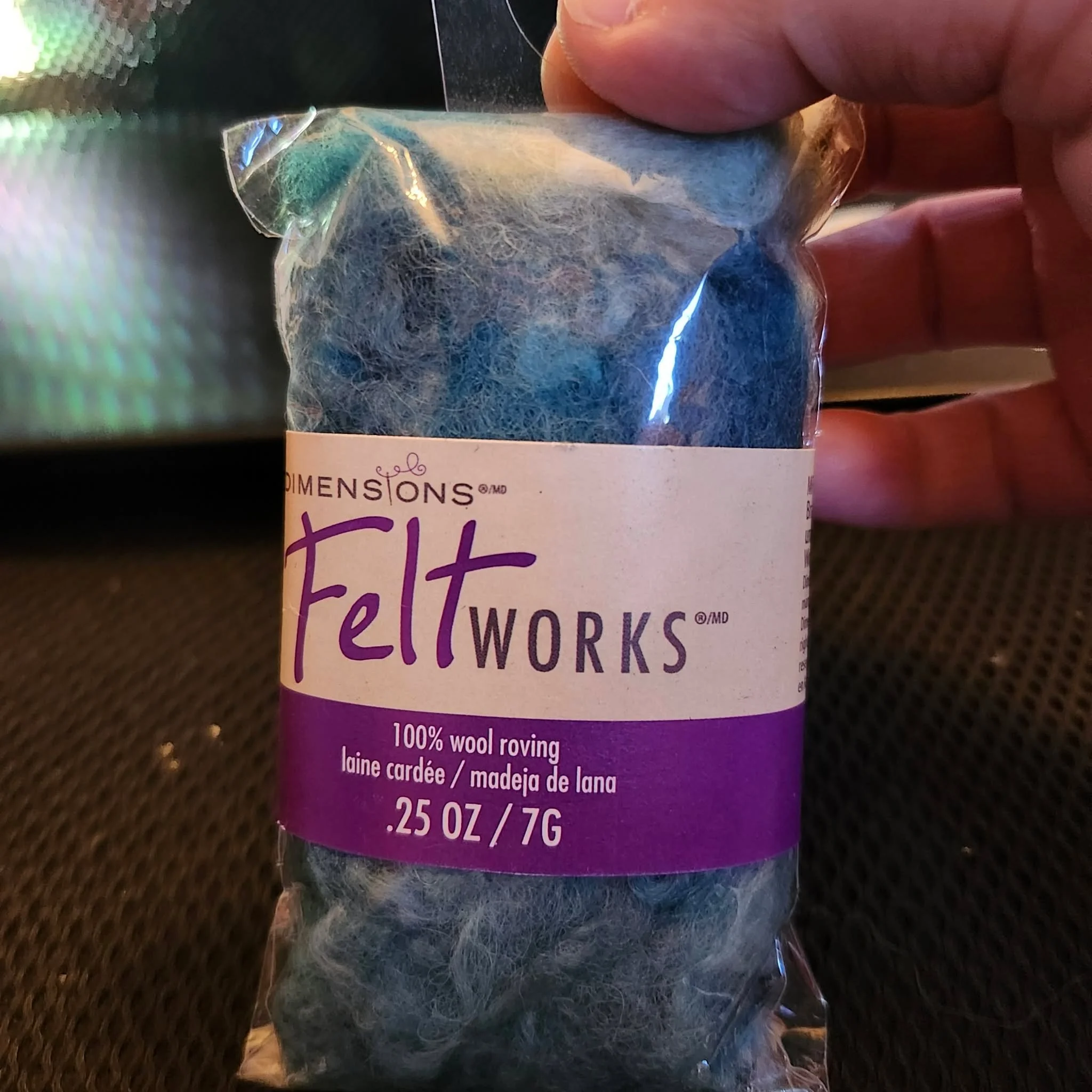 Dimensions FeltWorks 100% Wool (1) Turquoise Curly Roving 0.25oz Needle Felting, Taeolin's Artifacts