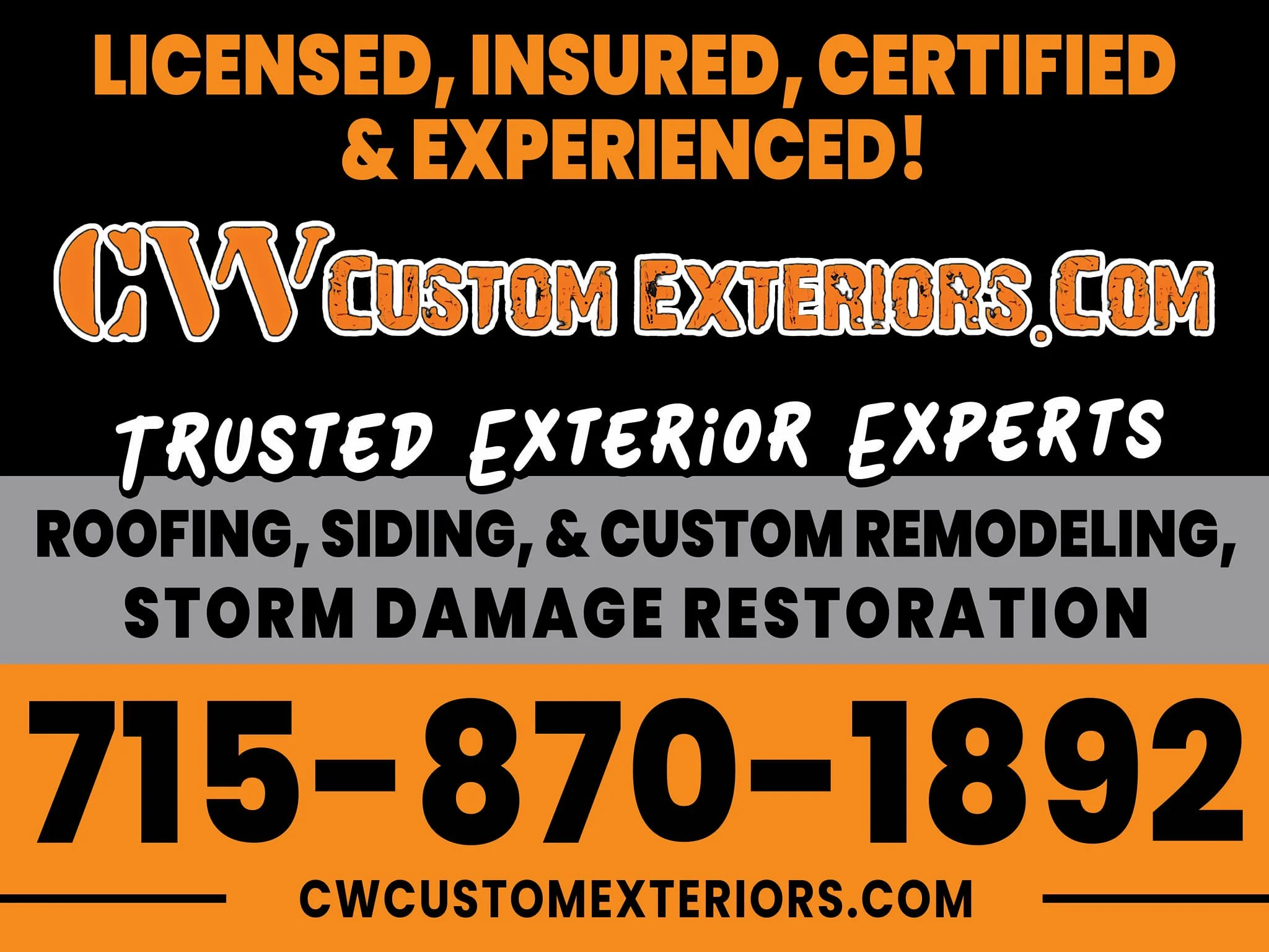 CW Custom Exteriors is Our Pick for Roofing and Siding