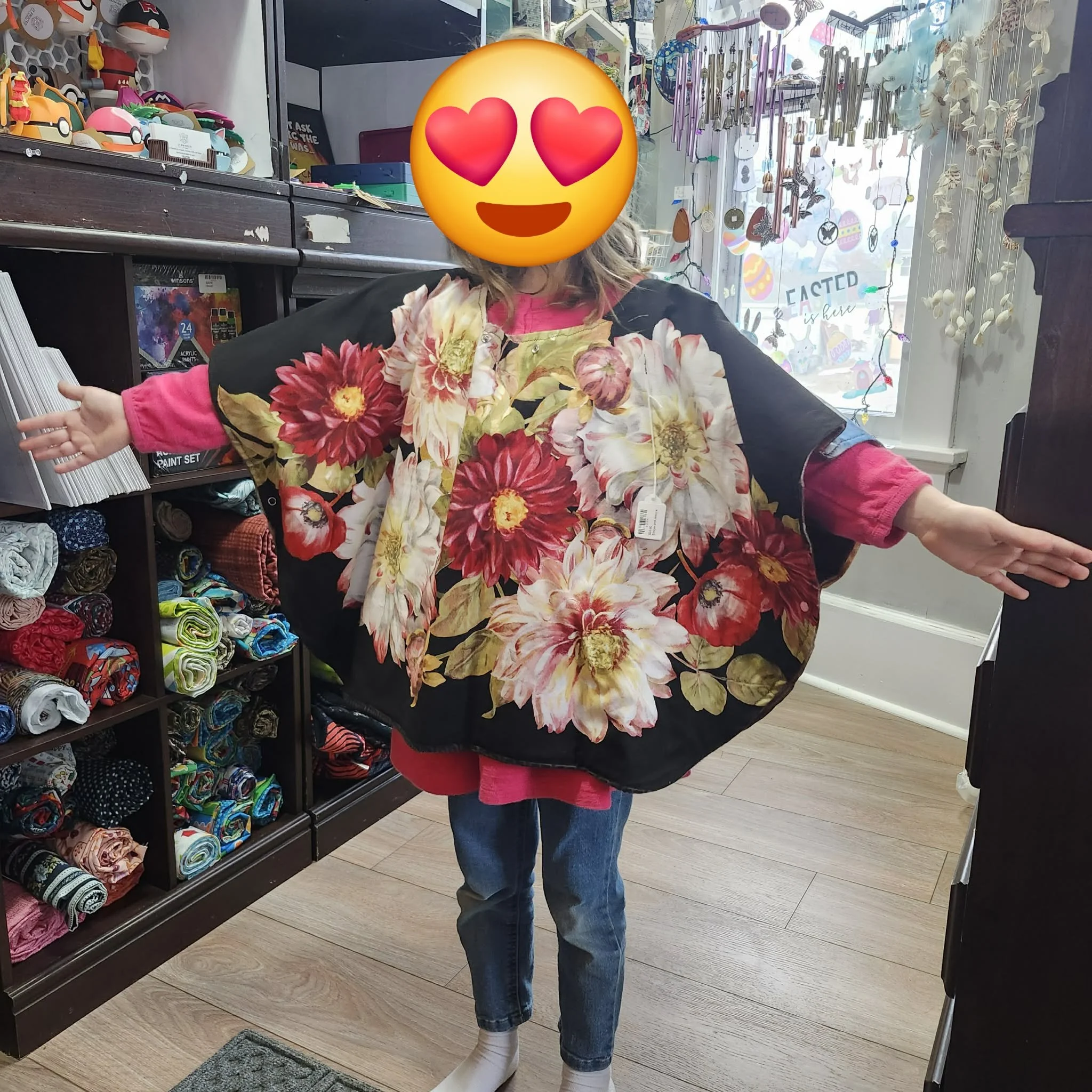 Flowers and Foals Poncho by Eowyn