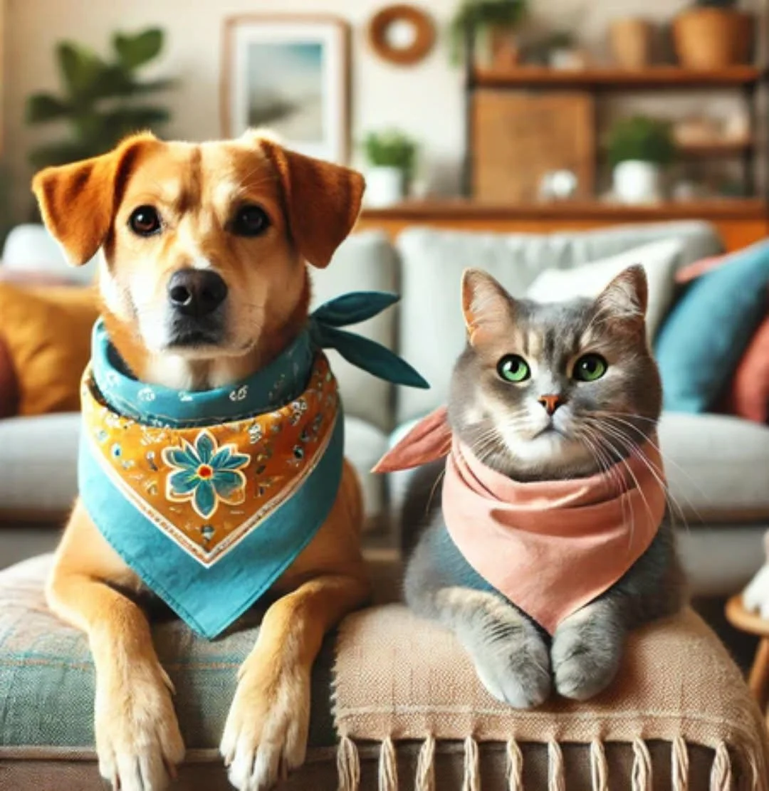 Large Pet Bandanas by Aundrea