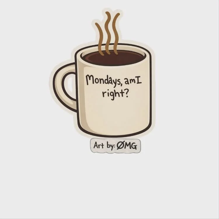 Monday Mini Stickers by Art by: ØMG