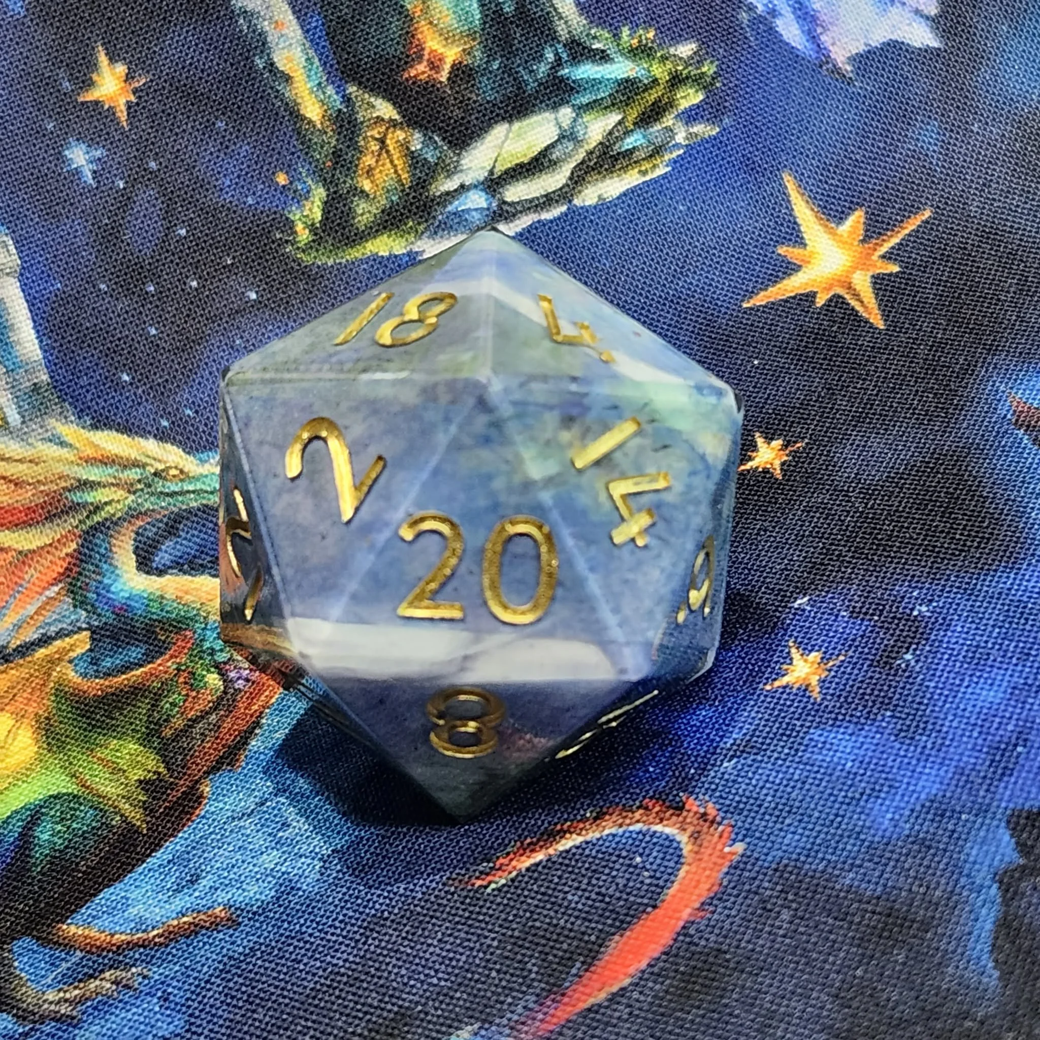 D20 Vangogh Chonk Dice by Taeolin's Artifacts