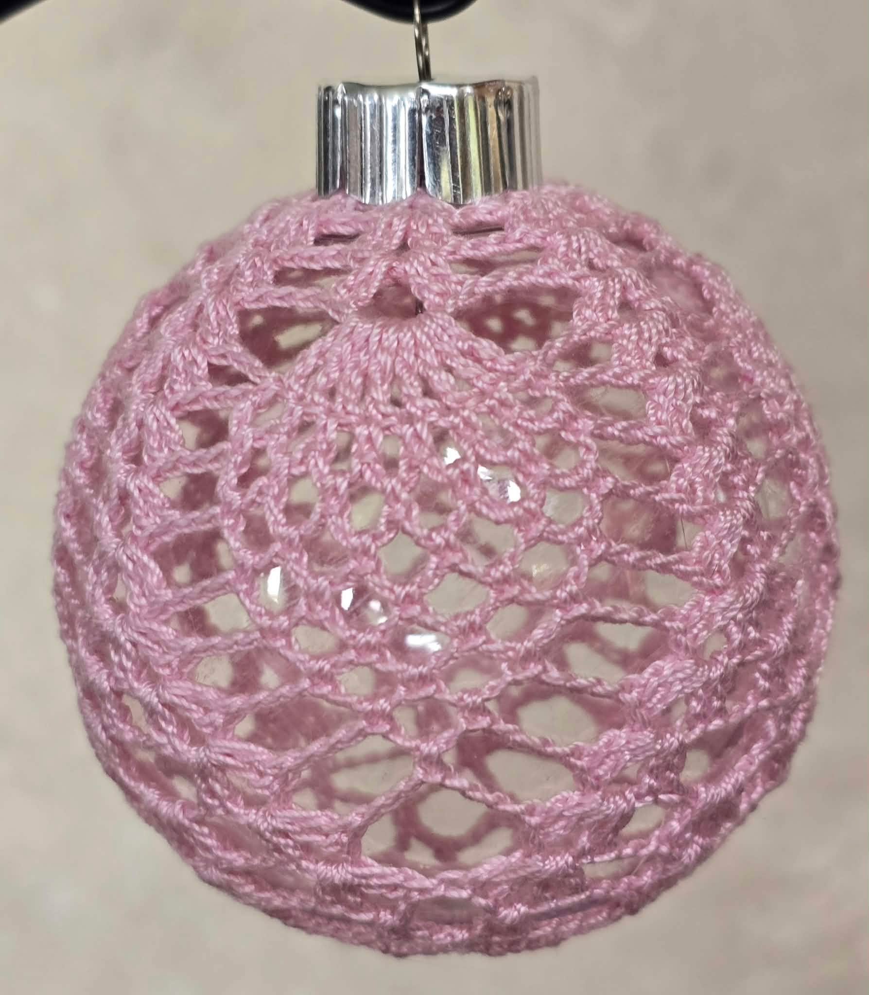 3 1/2" crocheted Christmas ornament, by Cozy Cabin Crochet and Gifts