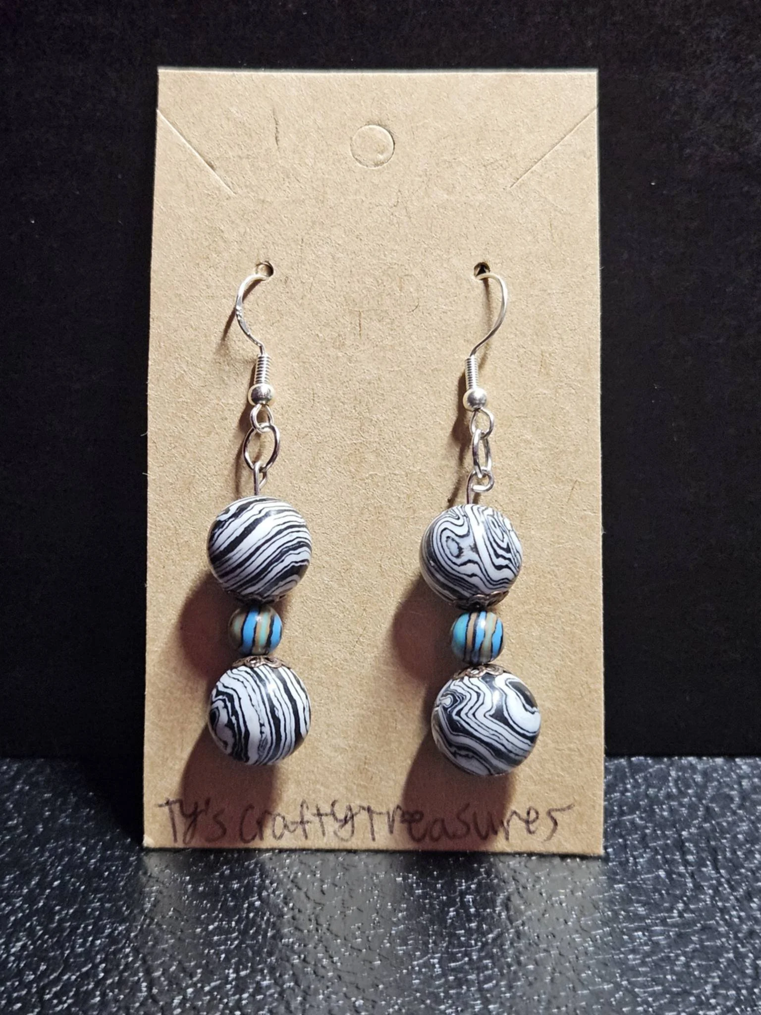 Zebra Earrings by Ty's Crafty Treasures