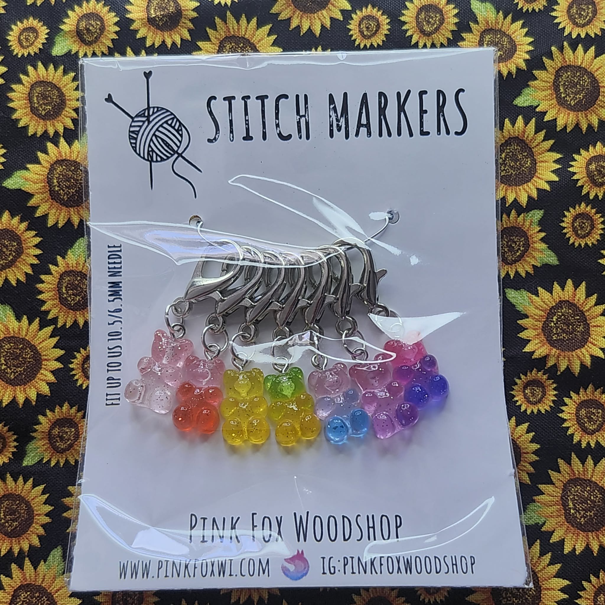 Stitch Markers by Pink Fox Wood Shop